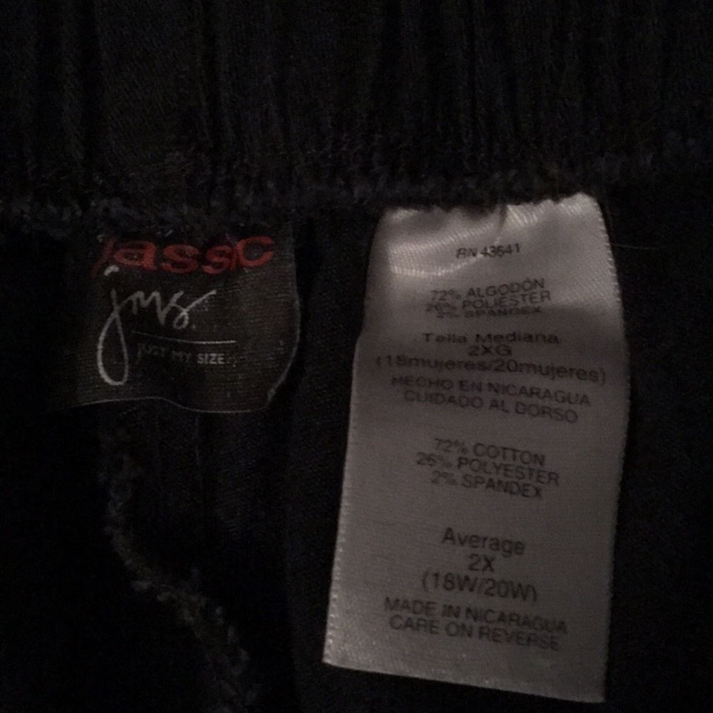 Classic Just My Size Pants in charcoal gray In 2x - Picture 2 of 3